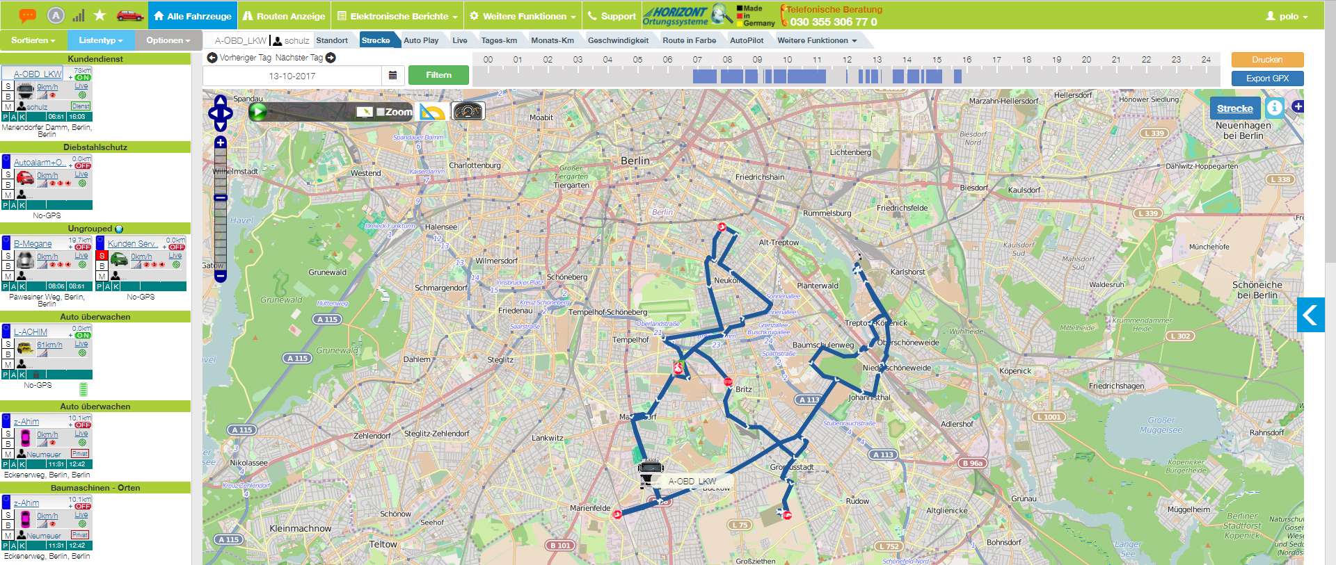 GPS-Fahrtenbuch, GPS, Fahrererkennung, automatischen Fahrererkennung, WasApp, Privatfahrt