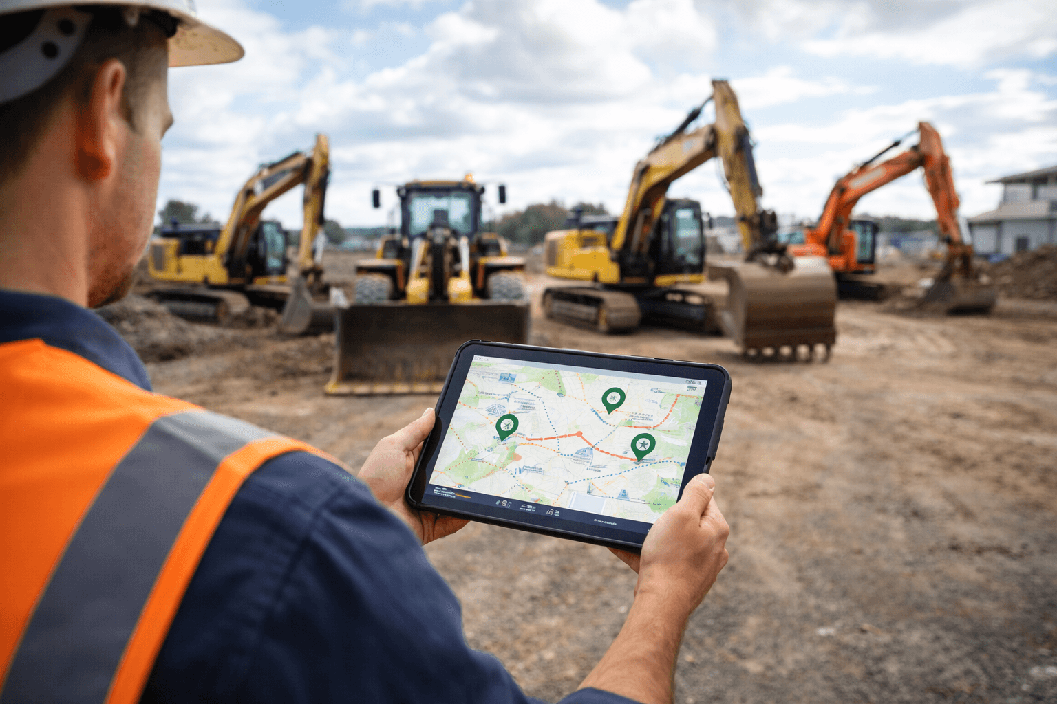 Baumaschinenortung - Effiziente Flottenverwaltung mit GPS Tracker