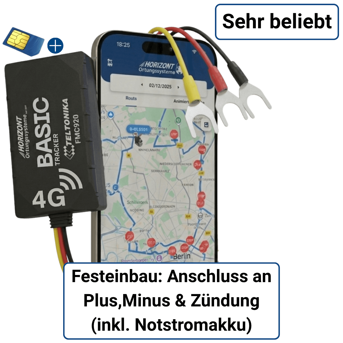GPS Tracker Basic Model – 4G LTE Festeinbau für PKW & LKW | Teltonika FMC920 - GPS Tracker für Fahrzeuge