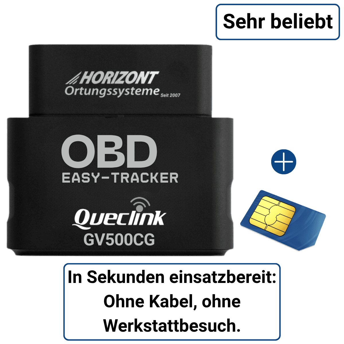 GPS Tracker OBD Model – 4G LTE Plug & Play für PKW & Transporter | Queclink GV500CG - GPS Tracker für Fahrzeuge