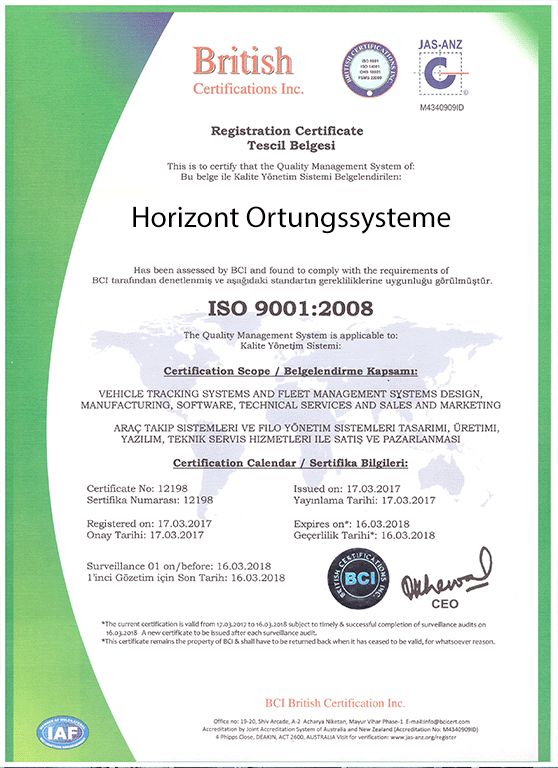 ISO-Zertifikat