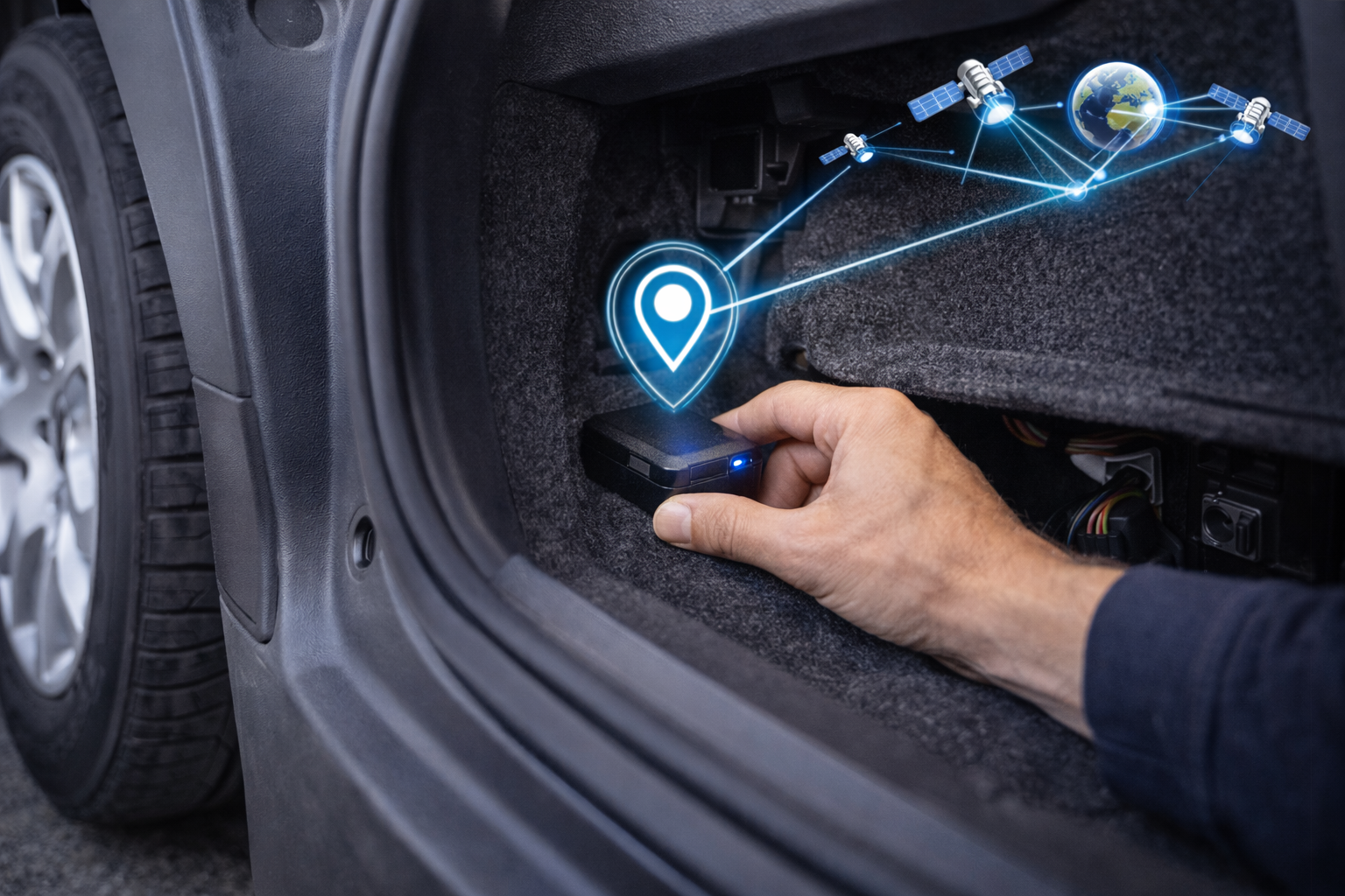 GPS Sender for Cars - 24-Hour Live Tracking for Vehicles and Construction Machinery