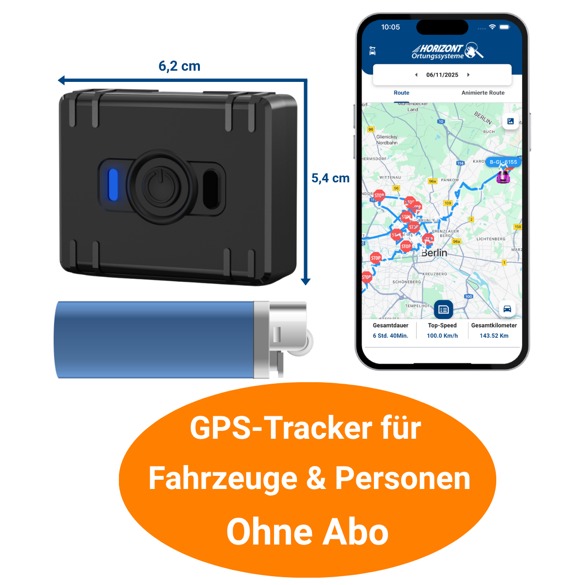 4G Akku Mobil | ink.12 Monate Lizenz | 4G LTE mit Akku - GPS Tracker für Fahrzeuge