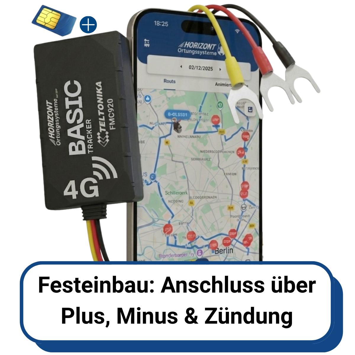 GPS Tracker Basic Model – 4G LTE Festeinbau für PKW & LKW | Teltonika FMC920
