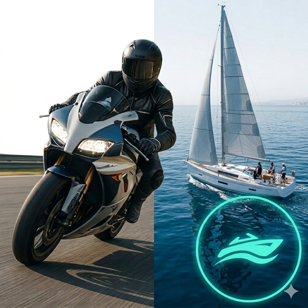 Motorcycles & sailboats