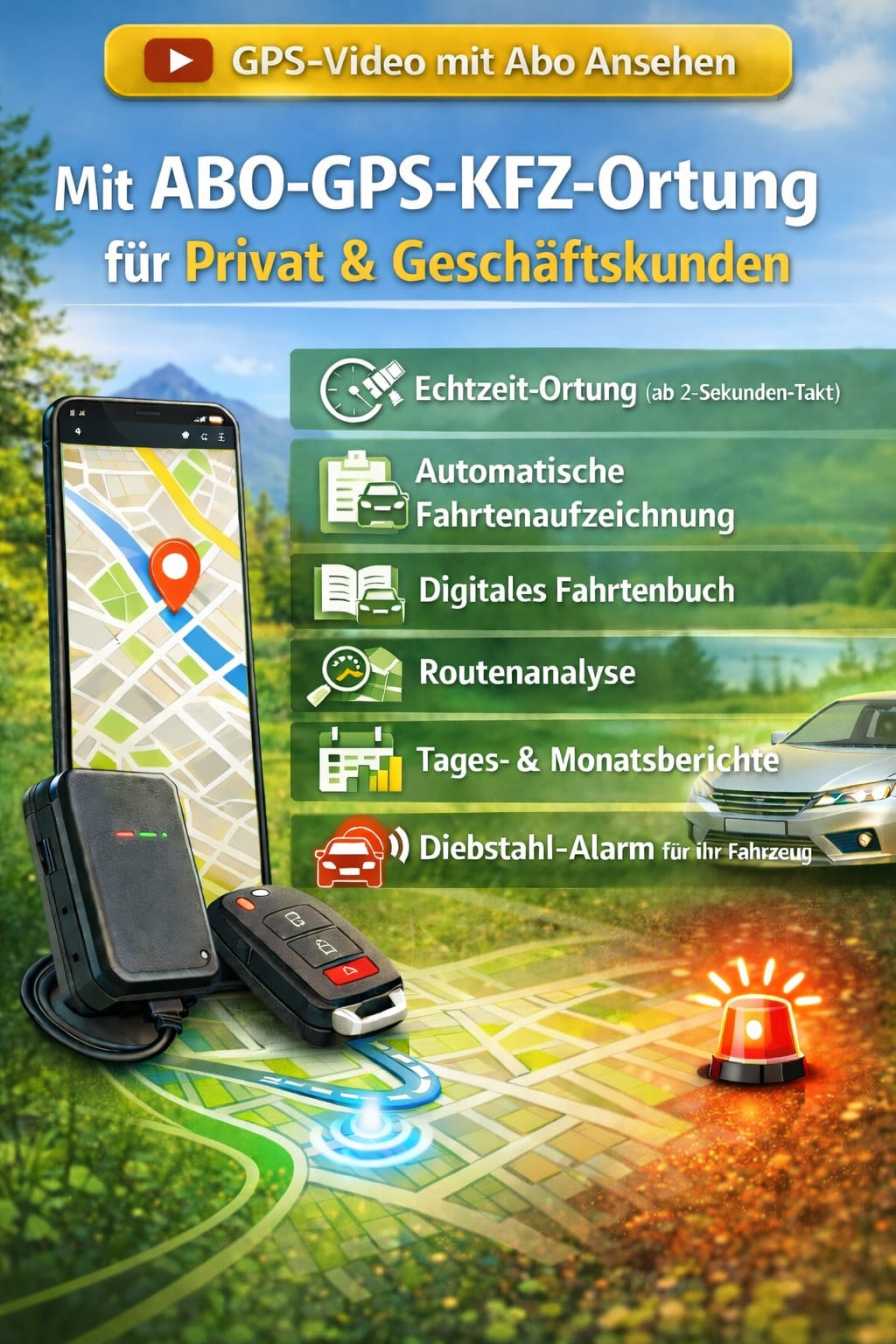 Live-Ortung und digitales Fahrtenbuch für professionelles Fuhrparkmanagement Unsere Komplettlösung vereint Echtzeit-Tracking, detaillierte Routenanalysen und automatische Fahrtenbuchführung – ideal für Unternehmen mit Firmenfahrzeugen oder ganzen Fahrzeugflotten